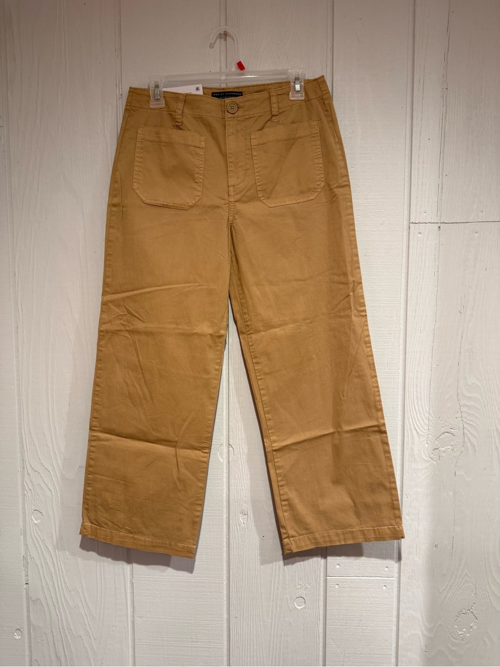 Women's Cropped Wide-Leg Pants in Tan